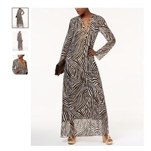 Michael Kors Chain Lace-up Maxi Dress M - NWT